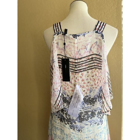 BCBGMAXAZRIA Womens Aaric Floral Hi Lo Asymmetrical Dress Size XS - Picture 8 of 11